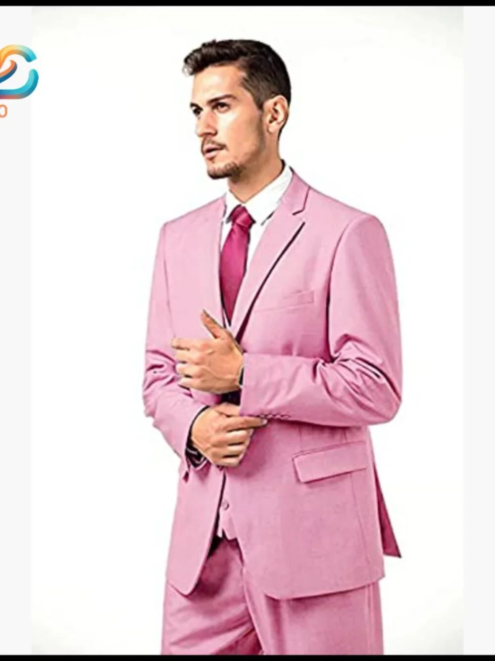Slim Fit 3-Piece Suit with Vest and Tie for Formal Occasions